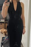 This jumpsuit fits like a dream and is super flattering! I felt like a model wearing it. I'm making my husband taking to fancy places just so I can wear it more! - Kelly F.