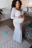 I ordered this dress so last minute and on a whim for my maternity photo shoot. I originally wanted a flowy dress but decided that I would try this style and let me tell you! I looked and felt like a princess! The dress is so forgiving and sits so beautifully. I received so many compliments and overall it was a gorgeous dress and accentuated my baby bump! - Naisha B.