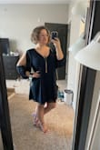 Thought it fit perfect. Loose fitting and comfy, but still flattering! Will probably get it in another color! - Mischa P.