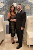 The fit was perfect! I ordered a size Medium because of my chest size. I would recommend nipple covers but you don't need a bra. I received many compliments throughout the night. Very classy and great length. It was a great choice for a wedding. - Michelle F.