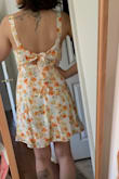 I ordered the M size. Runs loose, but it's ok, I think I prefer like this. It's super cute and the fabric is beautiful! - Jessica Y.