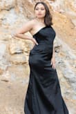 I'm a shortie, so this dress was a bit long on me. But it worked out for my engagement shoot. Ordered a M and it fit like a glove, even a little wiggle room to move around.  I'm definitely going to wear this again for a special event. - Victoria C.