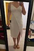 This dress looked and felt like a nightgown on me. It did absolutely nothing for my body. The elastic back makes it stick out also. I can see this looking better on someone else, though. - Megan C.