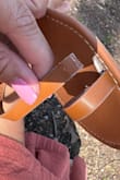 Bought these shoes back in February, but didn't wear them until the end of March or beginning of April for a Florida trip, lasted the four days wearing them with every outfit because they were so comfortable. Unfortunately, two weeks after returning from the trip I put the shoes on again and halfway through the day middle strap just rips off on one side. You could tell it didn't tear that it was just cheaply glued in. Very disappointed because they are very comfortable flats and go with every outfit. - Mercedes D.