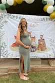 I ordered this dress for my baby shower and it was perfect! The stretchy material was great for my baby bump! And it still fits after I had my baby. I love this dress so much, highly recommend it! - Kelly V.