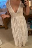 The boobs were way too big and I kinda felt like a grandma in a nightgown but the back was very sweet. - Lindsay G.
