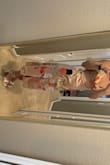 I'd probably size up to a medium and try again but it's awkward in the hips and stomach.. waist kind of hit too high, was baggy, and too tight at the same time.
The slit is in the wrong place, etc - Julia T.