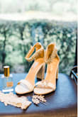 I loooved the look of these heels for my wedding. Super cute, comfortable, and matched my earrings/hairpiece. HOWEVER, got completely destroyed by my long dress and tore up the under-layer of my dress. The gems snagged on my dress with pretty much every step that I took. The strip of gems started tearing off of the shoe (it was that bad!). 10/10 recommend for rehearsal dinner outfit or with a short dress, but do not wear these on your wedding day! - Lindsay H.
