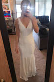 Such a beautiful dress! It hugs me in all the right spots but then flows out at the bottom so elegantly. Very good quality lace. - Madeline S.