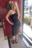 Exactly what I wanted! The ruching is perfect for this form fitting dress. Love the length and it's comfortable too. Sexy without being over the top. - Gretchen J.