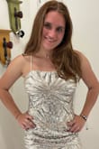 I bought this for my daughters 16 th party. It fits like a glove! Size M - Diana F.