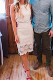 This two piece was the perfect choice for my bridal shower. Very comfortable, but fit my body exactly how I wanted it. So many compliments! Comfortable, moveable, great quality. Will definitely wear on my honeymoon. Highly recommend. - Alexandra M.