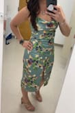Highly recommend. Wore it for a spring wedding. Got so many compliments. Fit perfectly, I'd like to say I'm a true medium but I sometimes need a large. This fit like a glove. The rouge was so appealing. The slit went a little higher then i expected but it wasn't a deal breaker. Silky soft and adjustable straps which really helped with the bust area. Would totally buy this dress again in a different color. - Christina C.