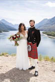 This dress was beautiful for our outdoor elopement. I was 5 months pregnant so I had the zip area adjusted. It felt expensive, even my seamstress was so surprised I got it online at that price. I didn't need a bra which was an added benefit for the cut. I bought a size 6 but feel like you'll need a decent size bust to fill it. I would highly recommend this dress. Very flattering for a curvy lady. - Laraine G.