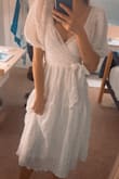 Would 100% recommend this dress. The fabric is fun, and I love the open back! - Lauren F.