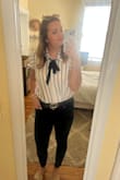 Loved this top! Wore it all day for a work function and it easily transitioned into an evening out for drinks. Very comfortable fit. - Bridie B.