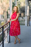 Very comfortable! I can move easily, it's not tight at all, and the fabric is soft. The color is vibrant and fun. Good for Spring. - Ashley B.