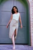 Can't tell you how many compliments I've gotten because of this skirt. It's adorable and fits really well :) get this skirt! I paired it with a bodysuit and strappy sandals from Lulus! - Shea S.