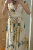 This fit well and was flattering! I did use a little tape in the bust area to make sure my bra didn't peek out. - Kelly W.