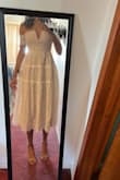 Overall, this dress fits well and is very flattering. Finding the right bra for it may be a bit challenging as regular strapless bra felt bulky in the back and the sticky bra made the dress feel a bit big. I'm still very happy with the purchase and excited to wear it for my engagement photoshoot! - Jaklin H.