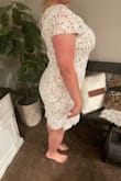 I am so pleased with the material and the fit of this dress! Absolutely stunning. Bought it for my bridal shower and it's just so classy yet elegant I'm so excited to wear it. - Ariel S.