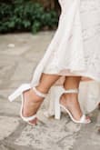 I got these shoes to wear for my wedding ceremony and then my party. These were super cute and beautiful! They looked perfect in photos, but that's just it. They were sooo uncomfortable, I had to take them off midway while taking our wedding photos! My dress also kept getting caught on the rhinestones, and they also kept falling off. I probably lost a good 8-10 stones on each show. As for the party, I only kept them on for like 30 minutes and immediately changed out of them. - Leslie V.