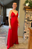 I finally found the dress to wear to a formal wedding. The fit is slimming, the ties in the back help adjust to my small chest and and the fabric hangs nicely. I will hem it since I am petite, but otherwise it's great. - Elizabeth H.
