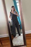 It's such a cute jumpsuit and it looked really good, but its too hard to sit down or bend over in it. - Lily S.