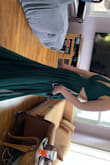 So this dress is a little big on me, and it's also way lower cut than I wanted, so I will definitely need some alterations. That being said, I didn't want to do a size smaller in case it made it more revealing. But the dress is so flowy and flattering!! - Emily S.