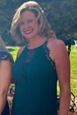 This dress is very pretty. Just plan to have it altered. The length is very long, I'm 5'9.
With a 3 inch heel, it touched the ground.
I added a black lace panel to the front sheer part of the dress to make it a bit more modest and it worked great. The color and material are very pretty. I got lots of compliments and my husband loved it. - Shelly R.