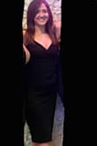 Thick good quality black dress. The top is a little revealing if you cannot fill it out completely which is my issue but it still worked great and can be worn many ways. - Lauren R.