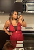 I am a short, very busty, and very curvy person. The model is definitely the opposite. So I will say it doesn't fit exactly but I spun the fit my way and I love it! I had to get an XL for my bust and hip size and that does fit since it's stretchy. I did end up wearing a bandeau bc the material is thinner so wrapping does not hold up well for us busty ladies. I wore thin biker shorts underneath since it's thinner. I did have to get it hemmed and the inseam taken in since the XL is long for a shorty. The material is chiffon, so it's thin and delicate but not sheer. I wore it with sparkly Toms bc I was in Vegas but heels would be the best option. I gave it 4 stars only bc I couldn't/didn't wear it like the model pic. - Kristina A.