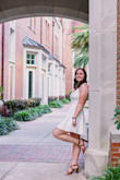 Was looking for an A-line dress and I generally size down for Lulus bc I prefer a tighter fit but the waist line was a tiny bit higher than I like, think this would have been fixed had I not sized down. Regardless I loved this dress and took my grad photos in it and they turned out great - Dana K.