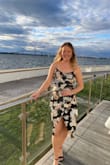 I've worn this dress to two weddings. Comfortable, great length, and very flattering waistline. - Diana S.