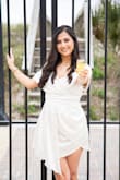 The dress is great, fits true to size, wore it to my bridal shower! It is just a bit short from some sides so don't bend over when wearing it lol - Razan B.