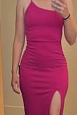 The dress is a lil small, disappointed in material, cheap and thin. No zipper. - Mandy F.