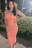 Stunning color! Not too tight just the right form fitting! - Martha M.