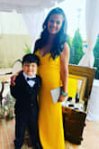 This dress is absolutely stunning. Fits great and is super comfortable. I want to order in ever color now. :)
I am 5'8" and I was able to wear a small heel. - Niki R.
