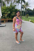 Great dress!!! I only wore it to the beach. I would recommend getting a size down. I'm usually a large but the medium fit just fine. Material is light and airy but not cheap. - Yinette R.