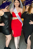 Purchased this dress for my bachelorette party and it was PERFECT! The fabric is light, stretchy, and very comfy (though slightly see-through, so definitely keep that in mind when choosing under garments lol. I wore Soma smoothing shorts underneath though and that worked great.) Got so many compliments and am very happy with this purchase! - Cara D.