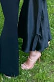 These heels are so cute! They are definitely not the most comfortable but still fit really well! I am either a size 8 or 8.5 and I went with the 8.5 and they fit perfectly. Loved how they looked. Fair warning they are tall! - Brianna C.