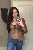 The Lulus photo and my own do not do it justice! It is a see-through fabric that is airy with a spring-like feel and pattern. It is best coupled with a bralette for a pretty yet flirty look. The front can be adjusted by drawstrings to show more or less cleavage. It is made as a long sleeve but because the sleeve has bands you can easily hike it up to be a mid sleeve, which is the way I enjoy wearing it.
I get compliments whenever I wear this. I love it so much I want to purchase another. - Tessa C.