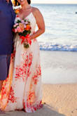 I felt so beautiful in this dress!  I had numerous compliments on its flowing style and beautiful colors. - Amy B.