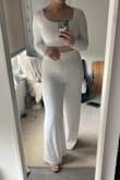 Material is thick and comfy! Can definitely wear out and dress up. - Nancy C.
