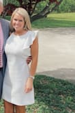 Great fabric, fully lined, nice fit! I'm 5'4, and it hit above the knees. Excellent dress for the price. Don't be afraid of white & I accidentally spilled a few drops of coffee in my lap while wearing it, and it came out easily. - Amy C.