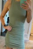 This product fits PERFECTLY!!! It's amazing head to toe and super flattering. It fits nice for people with a longer torso (a lot of dresses are too short on me) It has extra fabric in the chest area which is nice. Highly recommend. - Cassandra R.