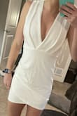 This dress is super comfy & great quality fabric, thick (not translucent), wearing a bra in this photo but it's not needed. Great length with my long torso! Love it! - Cassandra R.