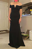 This dress is stunning. The fabric is nice, form-fitting, and comfortable to wear. I did have to get the dress hemmed about 3" so it would fit with heels. The bust is also a bit tight but it fits well elsewhere. Looking forward to wearing it! - Rachel E.