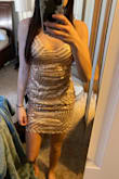 The dress fits perfect and it's a fun party dress! - Dustyn C.