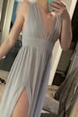 Got an XS because I noticed it looked larger in the bust on photo reviews but it didn't fit. This color also washed me out since I have fair skin. Cute but not my style. - Cassandra R.